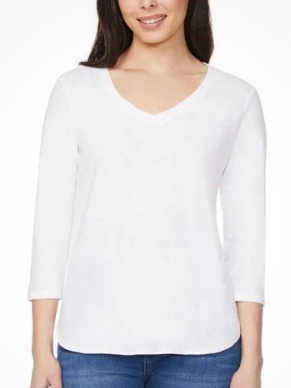 Kirkland Signature Women’s  V-Neck 3/4 Sleeve Tunic Top Sizes XL & XXL NWT